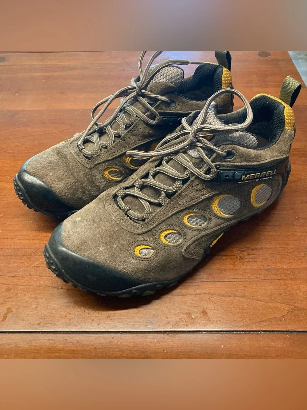 Merrell Hiking Boots Men Sz 8.5 Continuum Mid Gore-Tex  Brown  Vibram